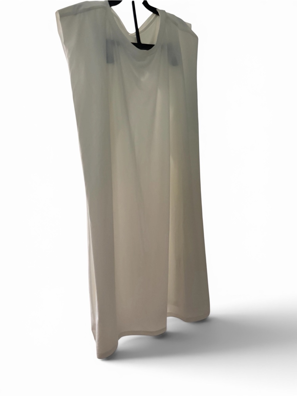 Halara NWT XL White Sleeveless Oversized Workout Tunic Tank Built In Layer